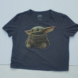 Womes 2XL Baby Yoda Crop Top.